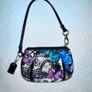 Vintage Coach Limited Edition Carly Butterfly Print Wristlet